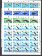 Feroe 197/200  **  (MNH)    En Feuillets De 20 - Balene