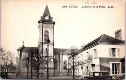 93 DUGNY - L'église Et La Place - Dugny