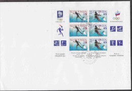 Slovenia 1994 Olympic Games Lillehammer Sheetlet FDC (F2557) - Hiver 1994: Lillehammer