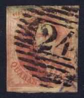 Belgium: 1851  OBP Nr 8 Used / Obl    Cancel Nr 24 - 1851-1857 Medaglioni (6/8)