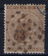 Belgium: 1865  OBP Nr19  Used   Obl - 1865-1866 Profil Gauche