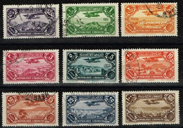 Grand Liban - 1930 - Poste Aérienne N° 39 à 46 Et 48, Oblitérés - Used Stamps