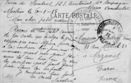 Carte En FM , Du 07/01/15 Cachet " 121 ème Territorial D´infanterie ..." +  Trésor Et Postes Aux Armées Meknès - Brieven En Documenten