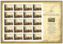 The Battle Of Lake Erie, 1813 (Guerre Anglo-Américaine De 1812). Un Feuillet Neuf **  20 Timbres.Forever Stamps - Ganze Bögen