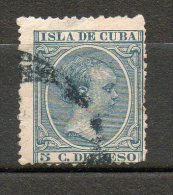 CUBA  Alfonso XII 1891-92  N°83 - Cuba (1874-1898)