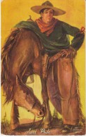 American West, Cowboy And Horse 'Just Pals', Peterson Artist Signed, C1900s Vintage Postcard - Autres & Non Classés