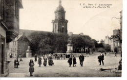 29 LESNEVEN L'Eglise Et La Place Le Flo - Belle Animation - Lesneven