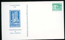 DDR PP18 B2/016 Privat-Postkarte FLUGPOST VOLKSFEST Leipzig-Lindenthal 1982  NGK 4,00 € - Cartoline Private - Nuovi