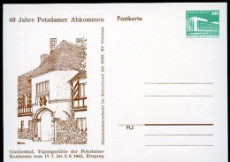 DDR PP18 B2/019 Privat-Postkarte CECILIENHOF POTSDAMER ABKOMMEN 1985  NGK 4,00 € - Cartes Postales Privées - Neuves