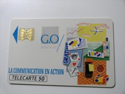 RARE : GO ASSOCIES CONSEIL EN COMMUNICATION USED CARD ISSUE 1000Exp. - Privées