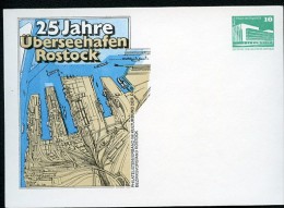 DDR PP18 B2/023 Privat-Postkarte 25 J. ÜBERSEEHAFEN ROSTOCK 1985  NGK 3,00 € - Private Postcards - Mint