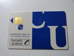 RARE : COMMERCIAL UNION IARD USED CARD - Telefoonkaarten Voor Particulieren