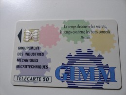 RARE : GIMM INDUSTRIE MECANIQUE ET MICROTECHNIQUE MINT CARD 1000Ex - Telefoonkaarten Voor Particulieren