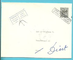 1518 Op Brief (drukwerk/imprime) Naar DIEST, Ontwaard  Met Stempel TERUG AAN AFZENDER + Strookje WOONT NIET MEER.... - 1951-1975 Lion Héraldique