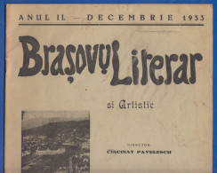 Rumänien; Romania; Revista Brasovul Literar Von Cincinat Pavelescu; Brasov 1933 - Revistas & Periódicos
