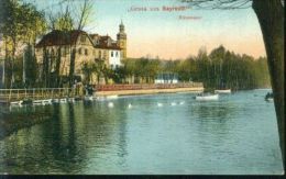 Litho Gruss Aus Bayreuth Röhrensee Schwäne 5.12.1915 Feldpost - Bayreuth