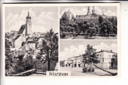 0-7250 WURZEN, Bahnhof, Schloss, Wenceslaikirche, 1956 - Wurzen