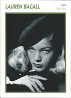 Lauren BACALL - Fiche Photo KOBALL COLLECTION * - Otros