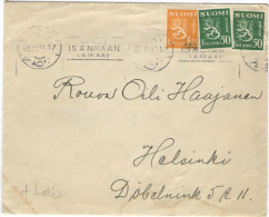 FINLANDIA - FINLAND - SUOMI - 1942 - 1,75 + 2 X 50 Penni - Viaggiata Per Helsinki - Lettres & Documents