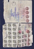 CHINE. CHINA. COLIS POSTAL. POSTAUX.  CP. BULLETIN. TIMBRE. 7 SCANS. - Parcel Post Stamps