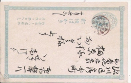 JAPON ENTIER POSTAL CIRCULE - Cartes Postales