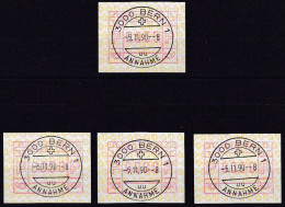 Schweiz Automatenmarken 1990-11-05 Bern1 Komplette Gestempelter Satz - Automatic Stamps