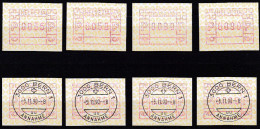 Schweiz Automatenmarken 1990-11-05 Bern1 Komplette Gestempelter Und Postfrischer Satz - Timbres D'automates