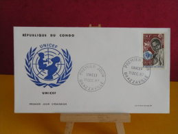 FDC- UNICEF - Brazzaville - 11.12.1967 - 1er Jour, République Du Congo - FDC