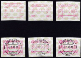 Schweiz Automatenmarken 1993-11-02 Bern 1 Je Postfrischer Und Gestempelter Satz - Automatenzegels