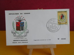 FDC- Armoiries De Brazzaville - Brazzaville - 15.8.1967 - 1er Jour, République Du Congo - FDC