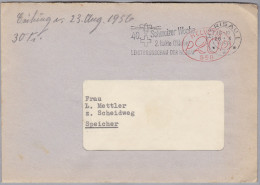 Schweiz Firmenfreistempel 1956-10-26 Herisau 1 "P20P #558" Brief Nach Speicher - Frankiermaschinen (FraMA)