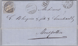 Heimat VD VEVEY 1873-04-28 Brief Nach Montpellier F Mit 30Rp. Sitzende - Briefe U. Dokumente