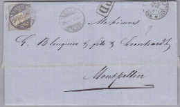 Heimat VD VEVEY 1873-08-23 Briefhülle Nach Lyon Mit 30Rp. Sitzende - Lettres & Documents