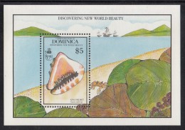 Dominica MNH Scott #1260 Souvenir Sheet $5 King Hermit - Seashells - Dominique (1978-...)