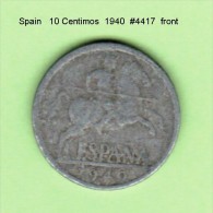 SPAIN   10  CENTIMOS   1940  (KM # 766) - 10 Centesimi