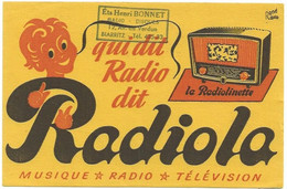 Buvard Radiola Qui Dit Radio - R