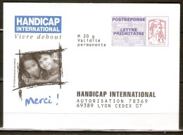 FRANCE    -      PAP  Réponse    -    HANDICAP  International.  Autorisation 78369 - PAP: Antwort/Ciappa-Kavena
