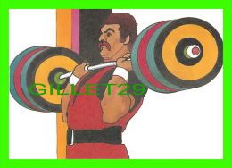 HALTÉROPHILIE - BY ROBERT PEAK - MEN´S WEIGHT-LIFTING STAMP, 1984 SUMMER OLYMPICS - - Halterofilia