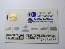 DINERS CLUB INTERNATIONAL  LA PART DIEU USED CARD - Telefoonkaarten Voor Particulieren