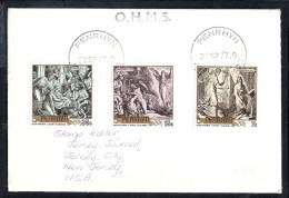 090050 Sc 90-92 CHRISTMAS 1977  - FDC - O.H.M.S. - CDS PENRHYN // COOK ISLANDS  ART/PAINTING/RELIGOUS - Penrhyn