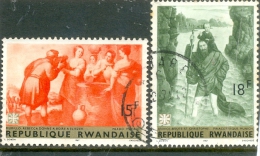 1967 RWANDA Y & T N° 210 - 211  ( O ) Tableaux - Usados