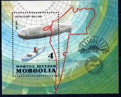 MONGOLIE 1981 YVERT N° BF81 ** 50 EME ANNIVERSAIRE VOL POLAIRE GRAF ZEPPELIN - Vuelos Polares
