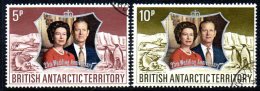 British Antarctic Territory BAT 1972 Royal Silver Wedding Set Of 2, Fine Used (A) - Altri & Non Classificati