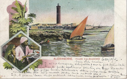 ALEXANDRIE   PHARE D'ALEXANDRIE   LE PORT  CARTE ANIMEE   MULTIVUES - Alexandria