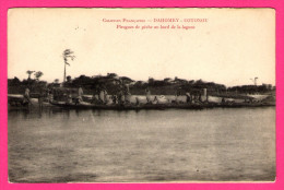 Colonies Françaises - Dahomey - Cotonou - Pirogues De Pêche Au Bord De La Lagune - Animée - Dahomey