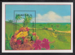 Dominica MNH Scott #1090 Souvenir Sheet $5 Mixed Crops 10th Anniversary International Fund For Agricultural Development - Dominica (1978-...)