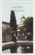 GARDEN VIEW ~ SANTA BARBARA MISSION CALIFORNIA CA ~ MONKS ~ C1910s-20s Vintage Postcard - Santa Barbara