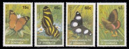 Dominica MNH Scott #768-#771 Set Of 4 Butterflies - Godman's Leaf, Zebra, Mimic, Red Rim - Dominica (1978-...)