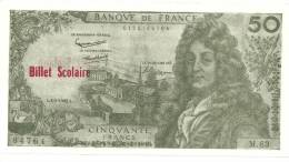 Billet Scolaire De 50 Francs - 6-12 Years Old