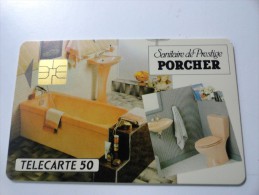 RARE : PORCHER SANITAIRE ET PRESTIGE USED CARD 1000Ex - Privat